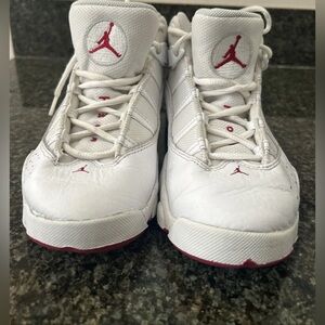 Nike Air Jordan 6 Rings GS Sneaker Shoes White/Red Size 3Y